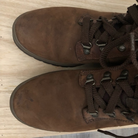 Timberland Dark Brown Leather Lace Up Hiking Boots 8.5 - Picture 6 of 11